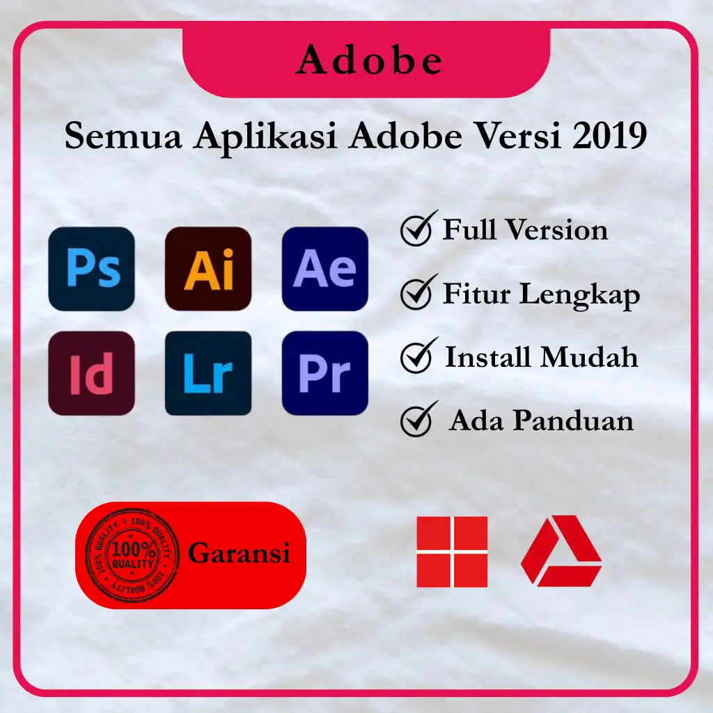 Katalog Paket Adobe CC 2019 — Desain & Video