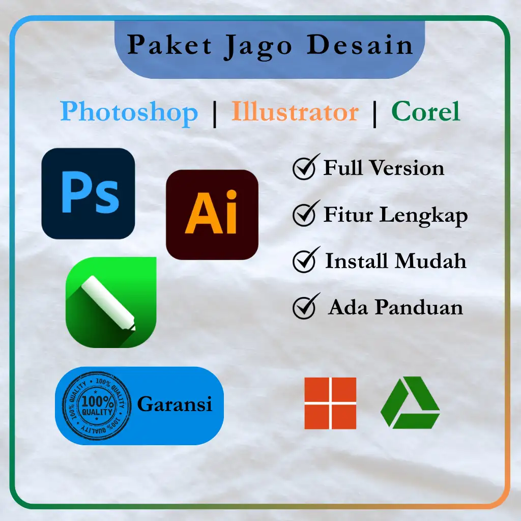 Katalog Paket Desain: Photoshop, Illustrator & CorelDRAW